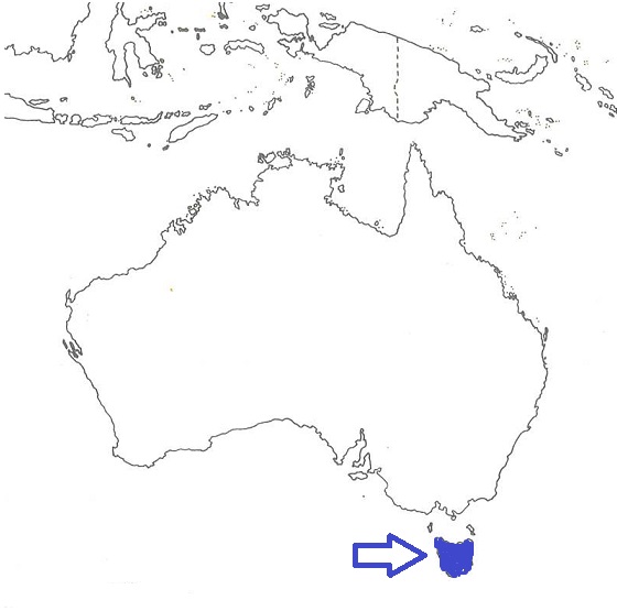 タスマニア島　オーストラリア　地図